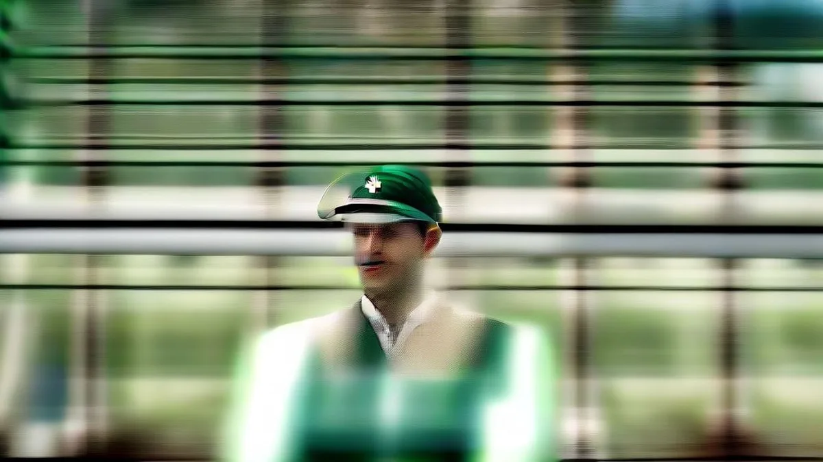 South African Test cricketer standing on the pitch during an international match