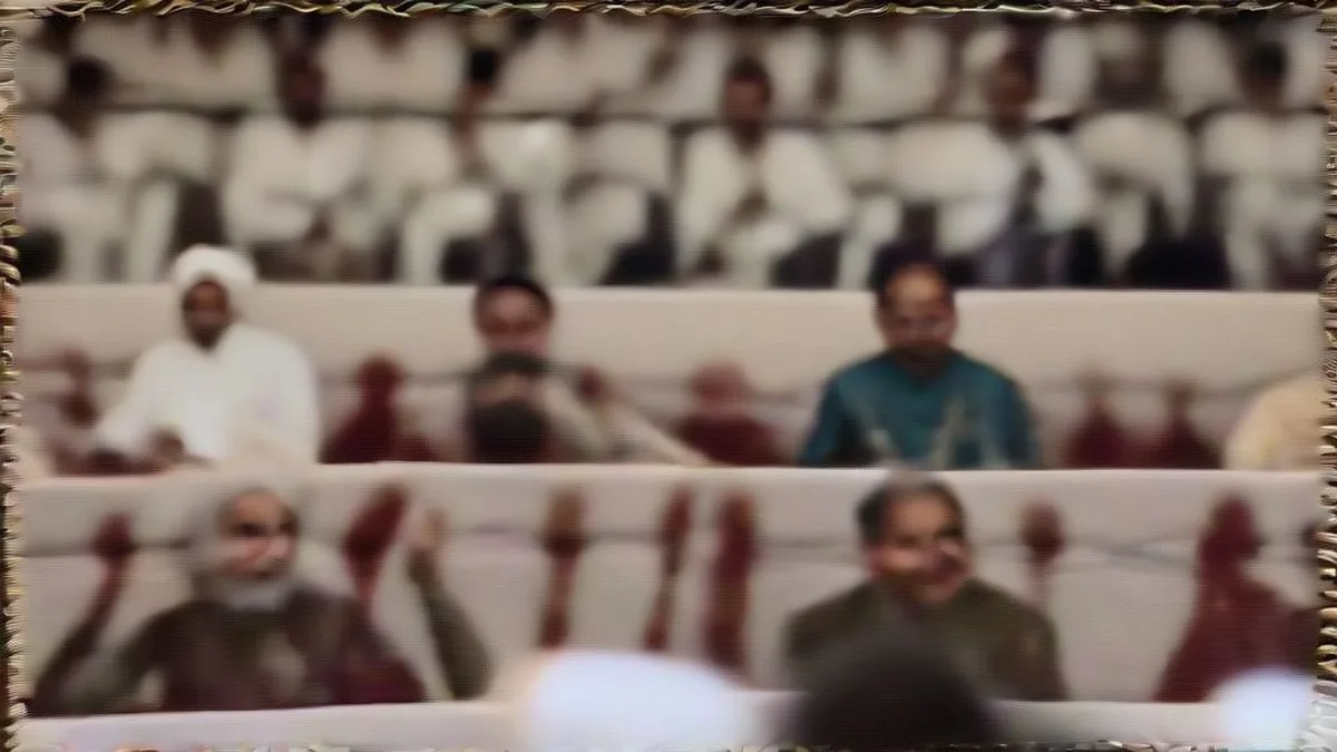 Indian political party delegates attending an organizational strategy meeting indoors