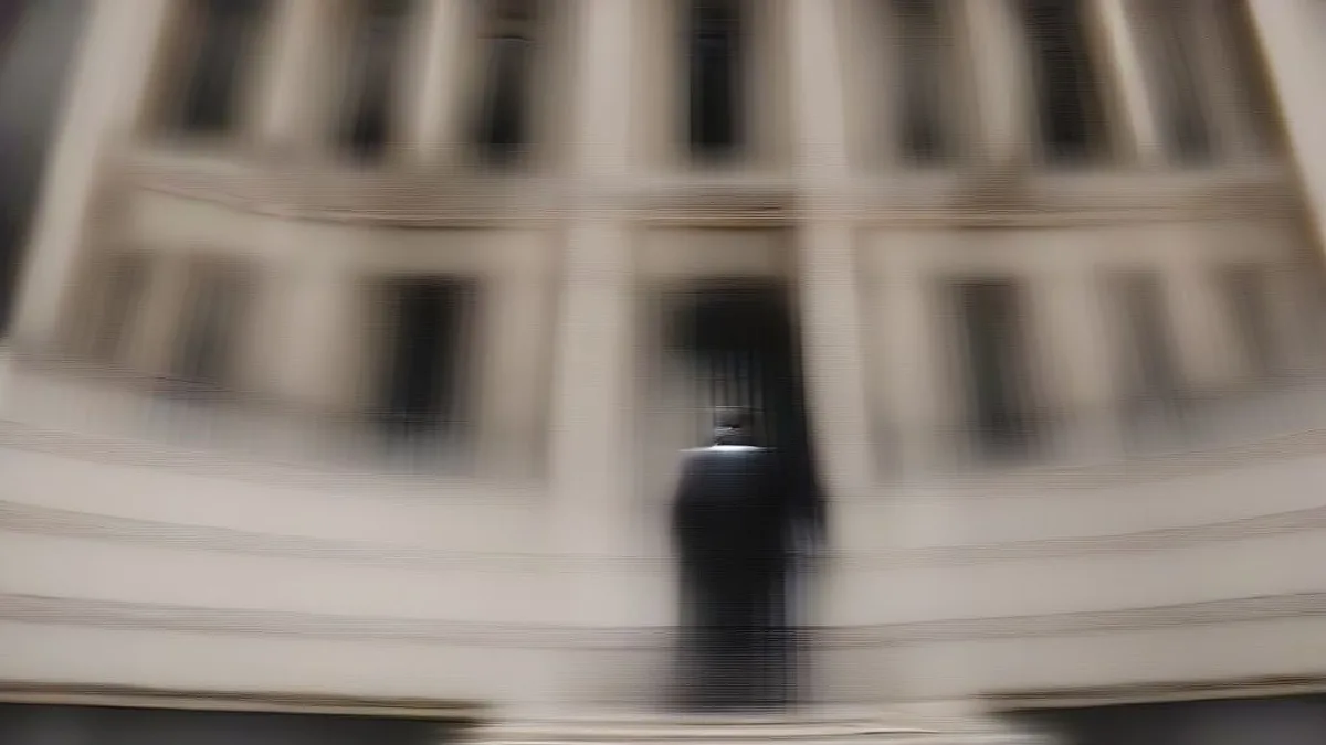 Advocate walking toward a high court building in India