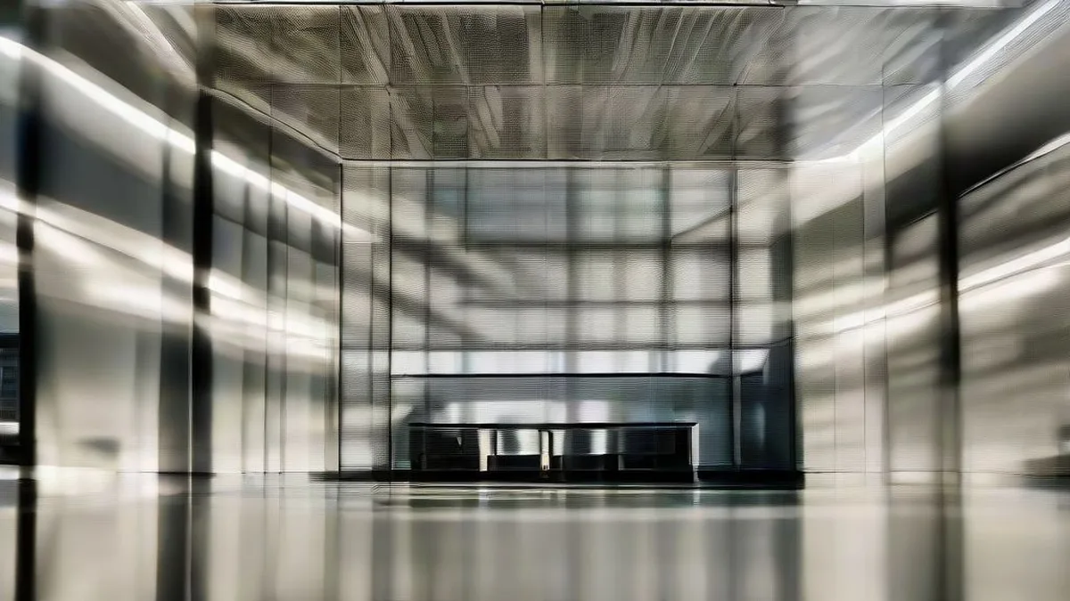 Institutional financial analysts reviewing corporate reports during a strategy meeting in a modern boardroom