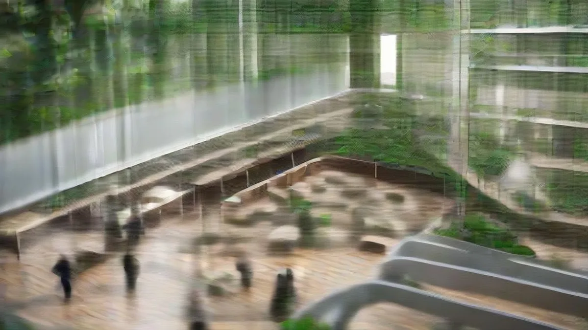 Modern tech office floor in Bengaluru with engineers working at collaborative workstations