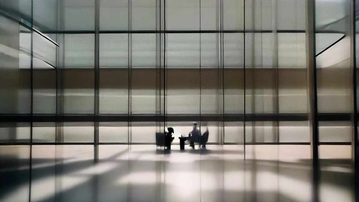 Executives in a modern corporate conference room discussing an alternative asset and private credit transaction.