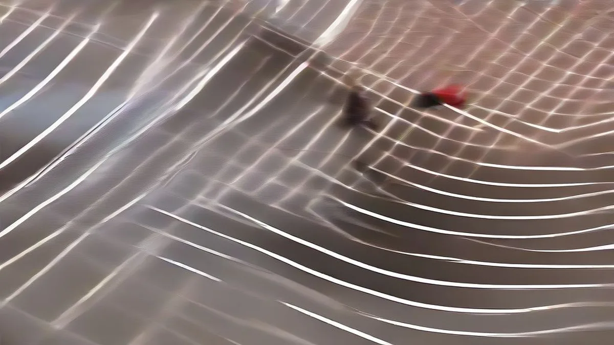 A para-athlete on a synthetic running track during an international sporting event.