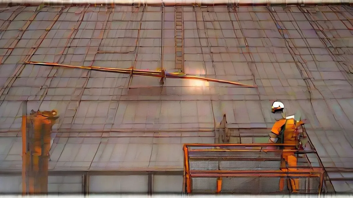 Workers in protective gear monitoring molten metal casting in a high-temperature industrial processing plant