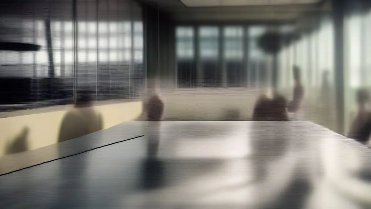 Corporate executives sitting around a conference table in a modern sunlit office during a strategy meeting