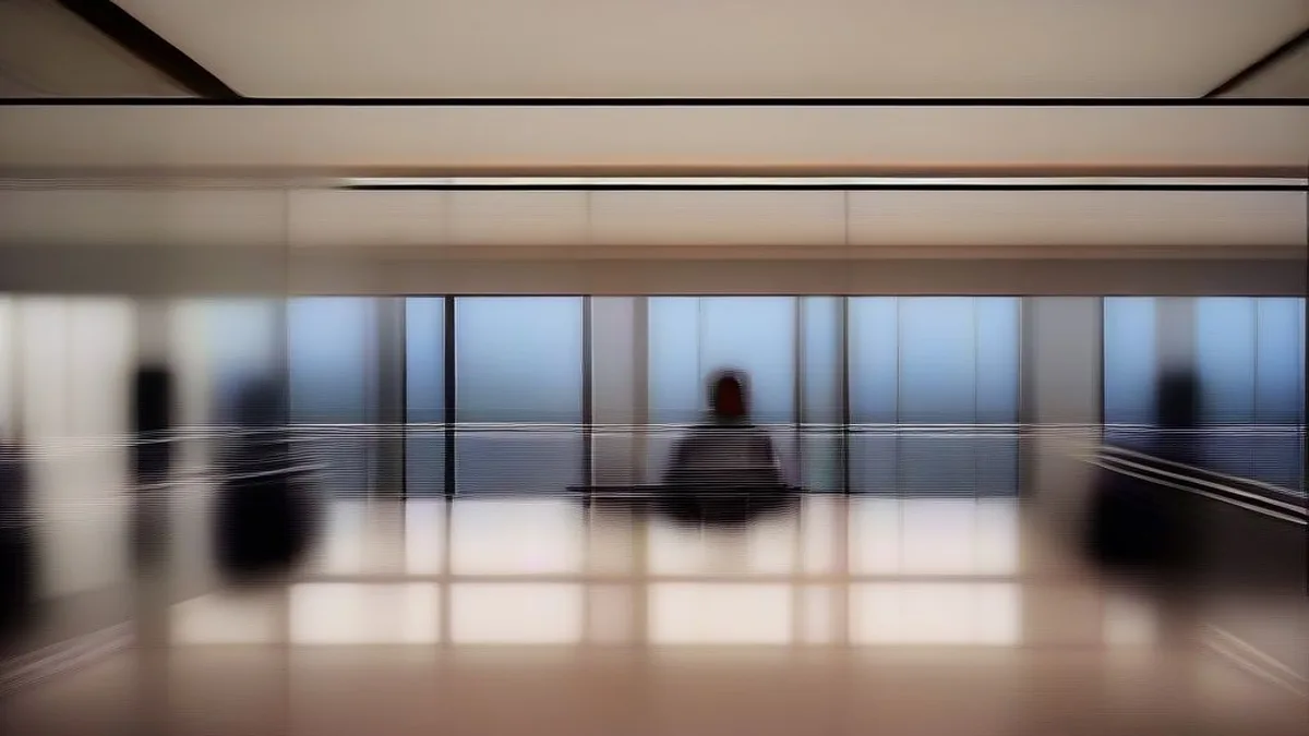 Corporate executives discussing financial strategy in a modern Manhattan high-rise boardroom at dusk