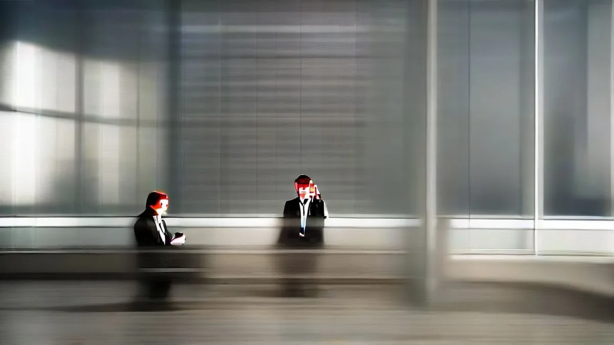 Alternative asset management professionals in a corporate office overlooking a city skyline