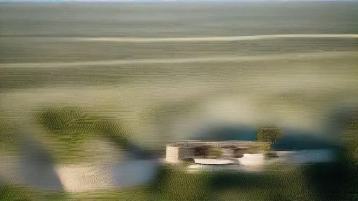 A modern stone luxury hospitality development set against the rolling hills and oak trees of the Texas Hill Country.