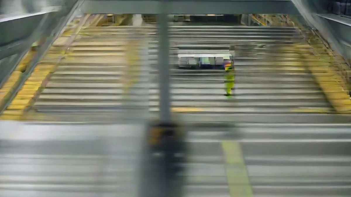 Industrial engineers and corporate executives standing in a modern manufacturing plant during facility expansion.