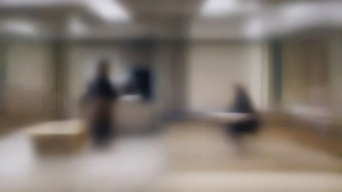 Customer speaking with a financial advisor inside a modern bank branch