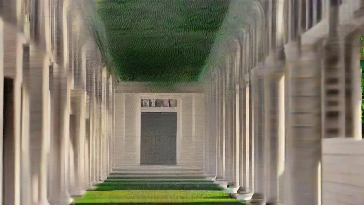 Exterior view of the Delhi High Court judicial complex showing columns and stone architecture