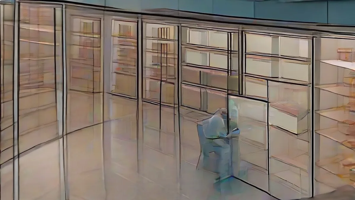 A specialist carefully inspects collector items in an authentic e-commerce verification facility.