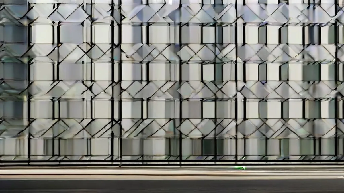 Business professionals walking in a modern financial district under natural morning light