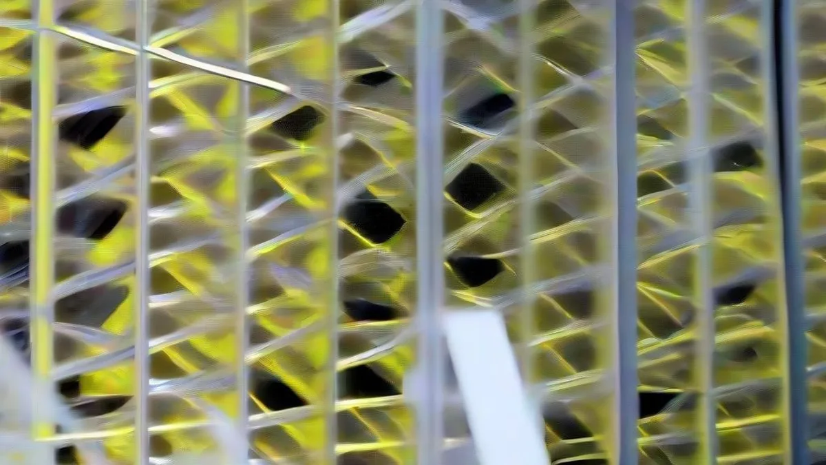 Robotic automated arm handling a silicon wafer inside a semiconductor fabrication facility