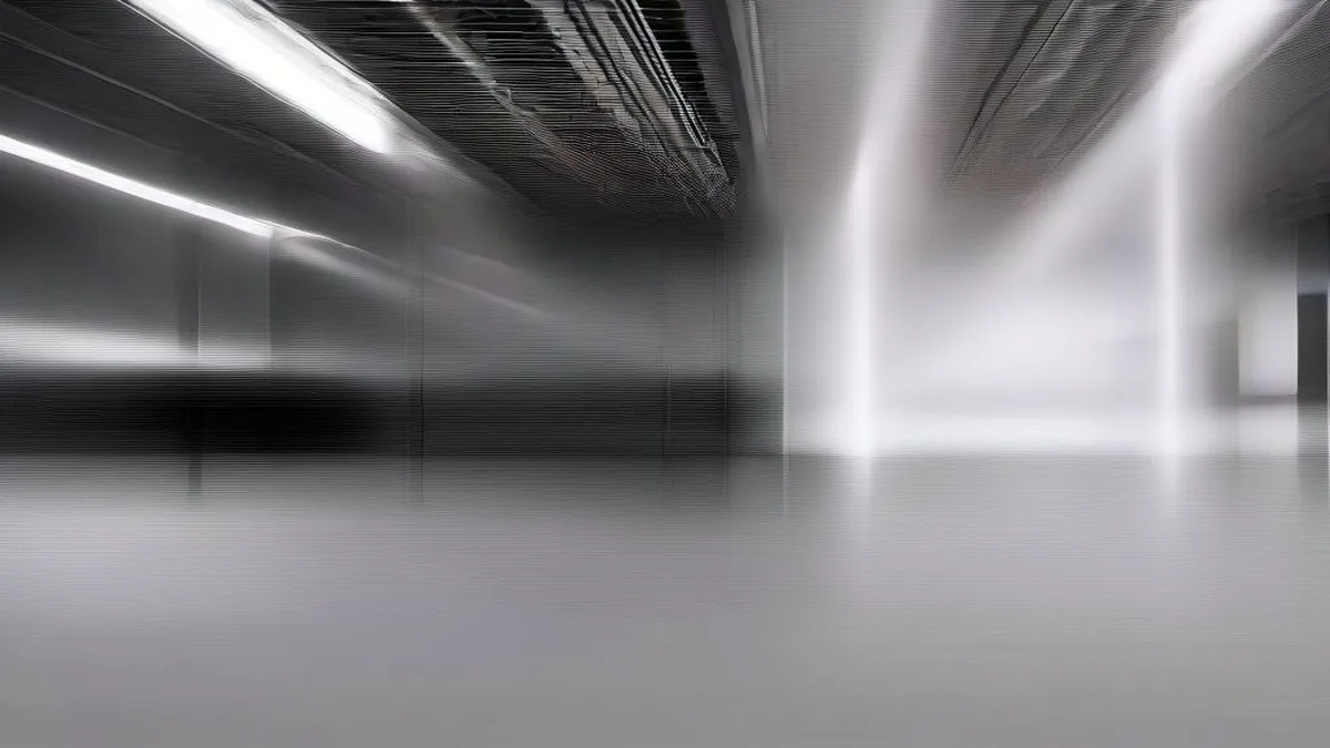 An automotive executive evaluating an electric truck inside a modern engineering studio.