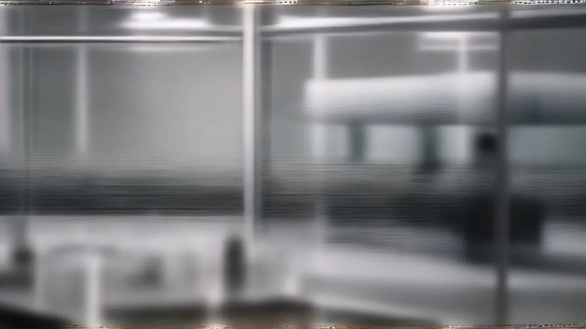Corporate executive looking over a modern electric vehicle assembly plant floor