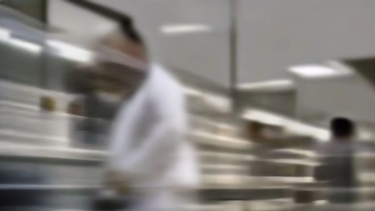 A laboratory scientist examining treated surface materials designed to neutralize air pollutants.