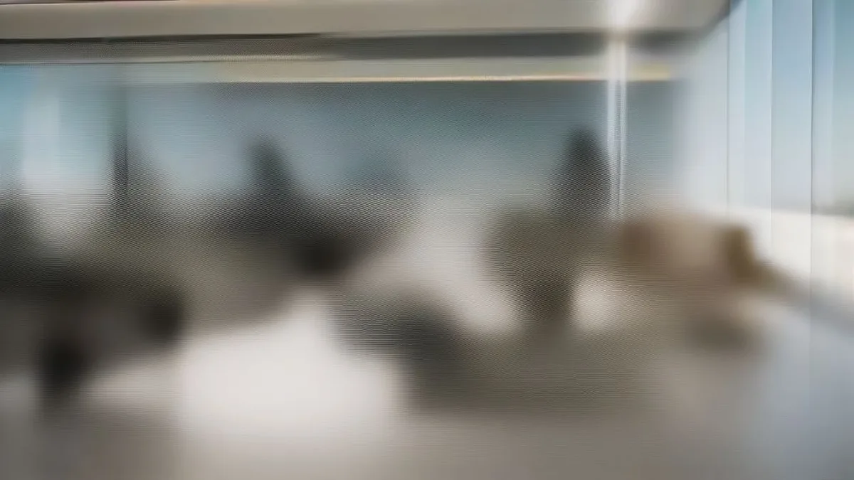 Travelers sitting with luggage inside a bright airport terminal lounge