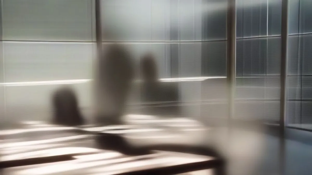 Corporate leadership executive conducting an operational strategy meeting in a high-rise office boardroom.
