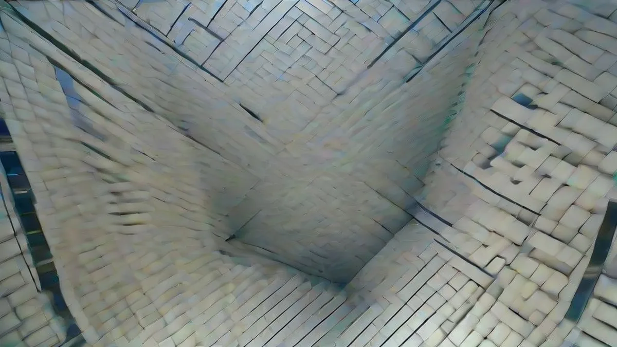 Perspective view down an enterprise data center corridor with illuminated server racks