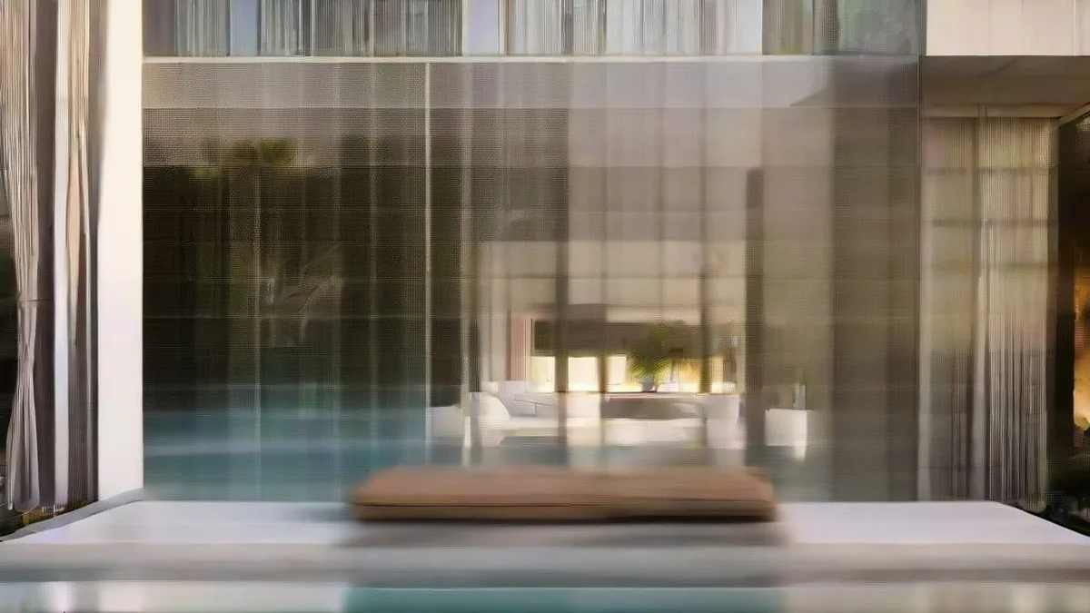 Contemporary luxury estate on a Beverly Hills hillside with an infinity pool overlooking the Los Angeles skyline.