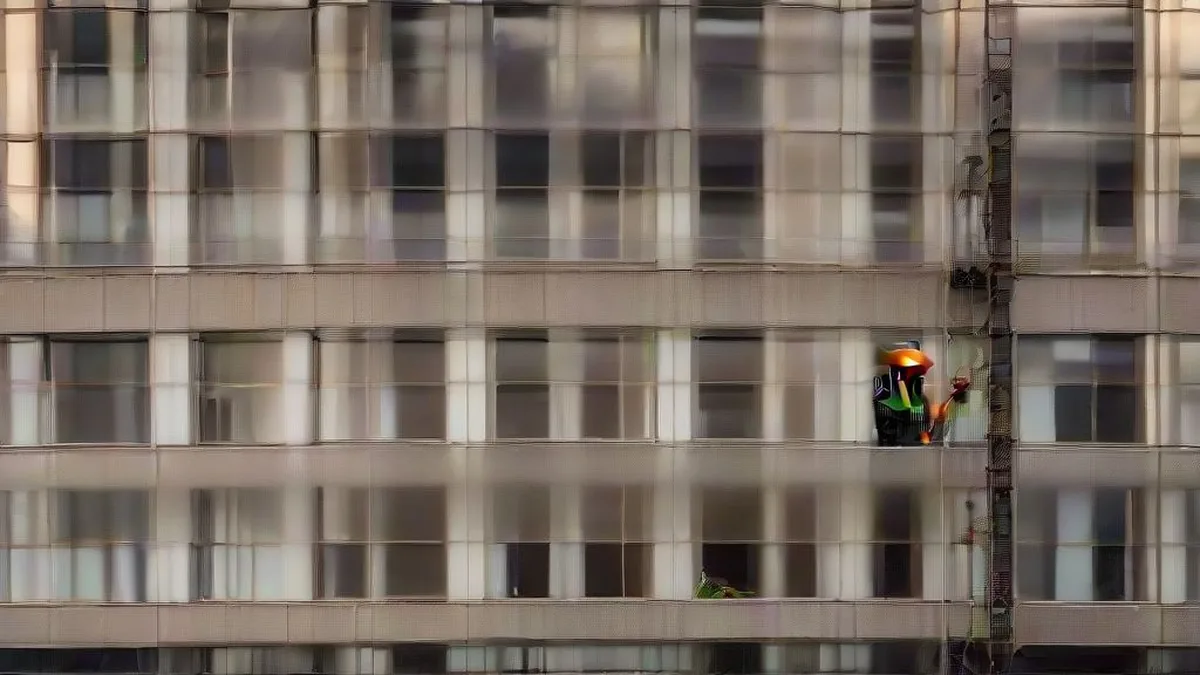 Real estate professionals reviewing an office building renovation in Manhattan