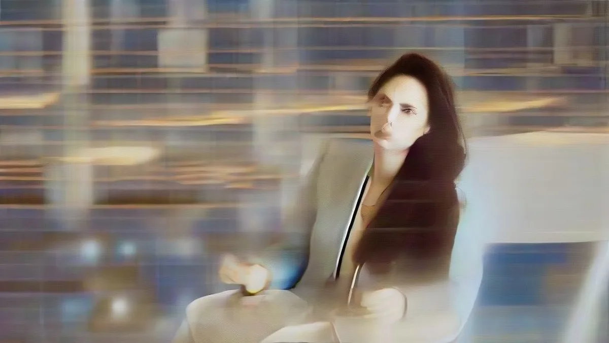A financial trader analyzing continuous market analytics on multiple glowing monitors in a modern trading firm