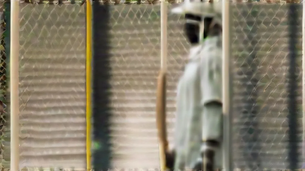 A cricket player in pristine white attire raising his bat in celebration on a sunny domestic cricket pitch
