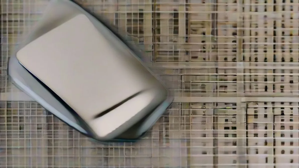 Close-up of a modern sleek smartphone on a wooden desk in natural lighting