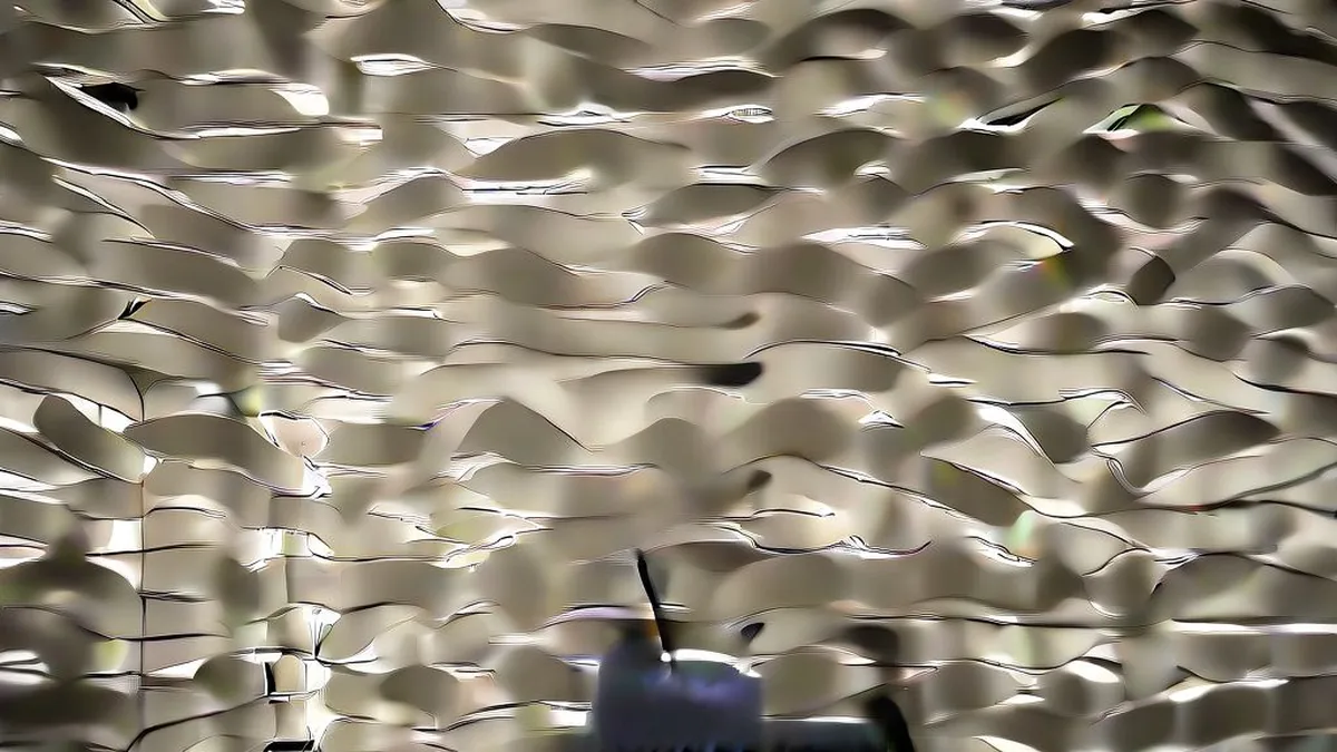 Voice actor recording in an acoustic studio booth behind a professional microphone