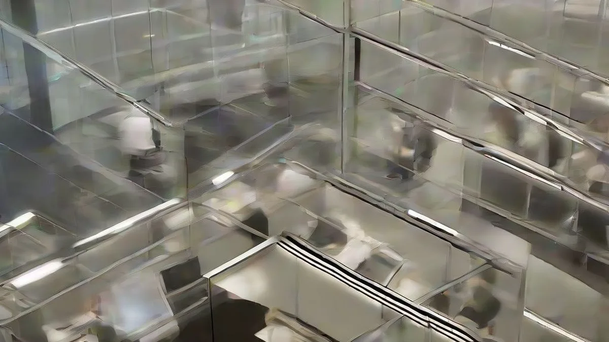 Stock market traders at workstations observing multi-screen setups on a financial trading floor