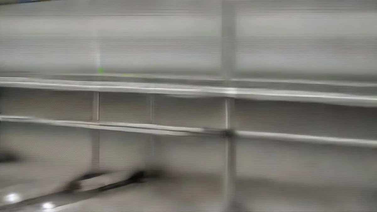 Industrial food processing and cold distribution facility with stainless steel equipment and workers