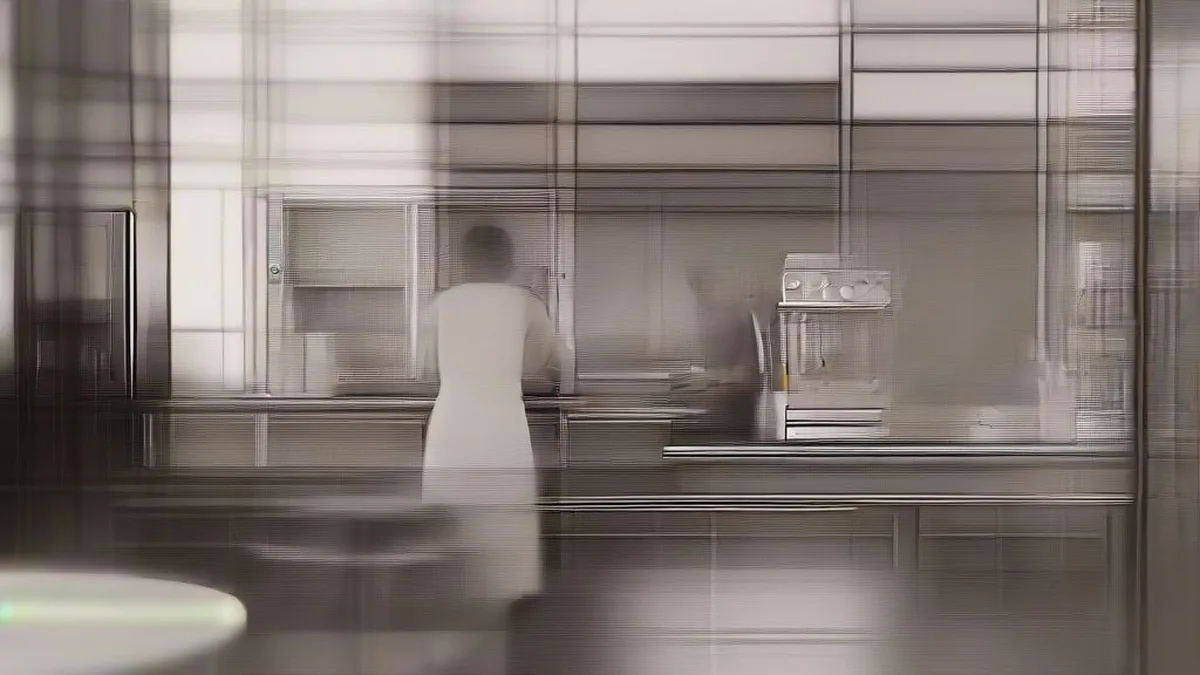 A barista preparing beverages behind a coffee bar in an authentic, natural morning light cafe setting