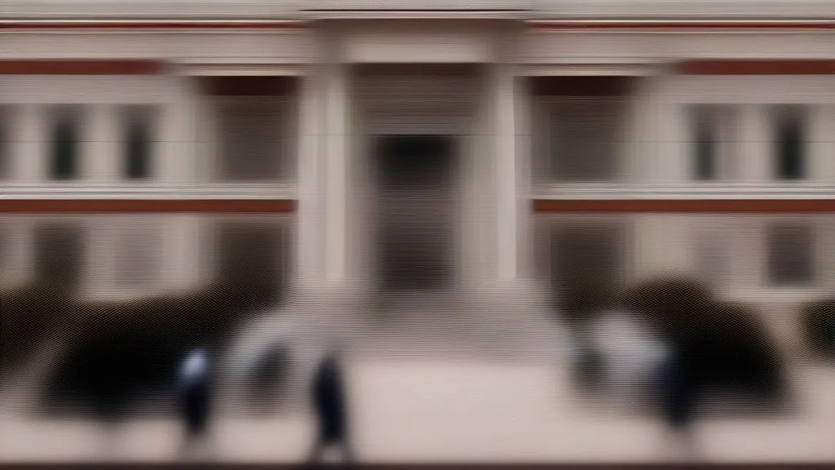 Exterior view of the Supreme Court of India building with lawyers entering the premises