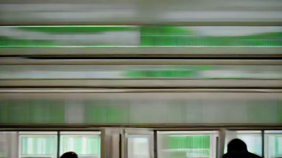 Stock trader at a multi-monitor trading terminal monitoring market price movements