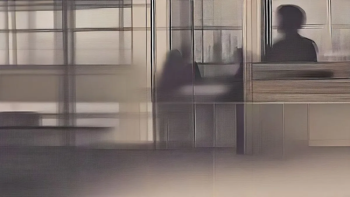 A financial advisor and client conferring at a boardroom table in a high-rise office.