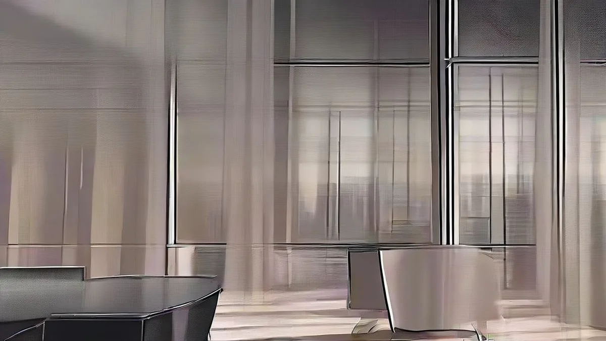 A financial strategist seated at a modern conference table overlooking a city skyline, reflecting on equity market dynamics.
