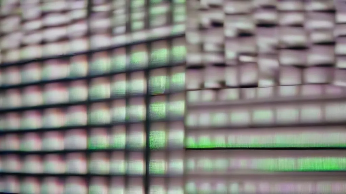 A trader working at a multi-monitor desk on an institutional trading floor amidst market volatility.