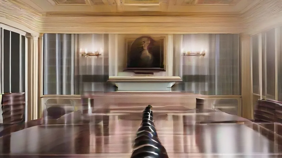 Executive meeting between government and corporate officials in a formal boardroom setting.