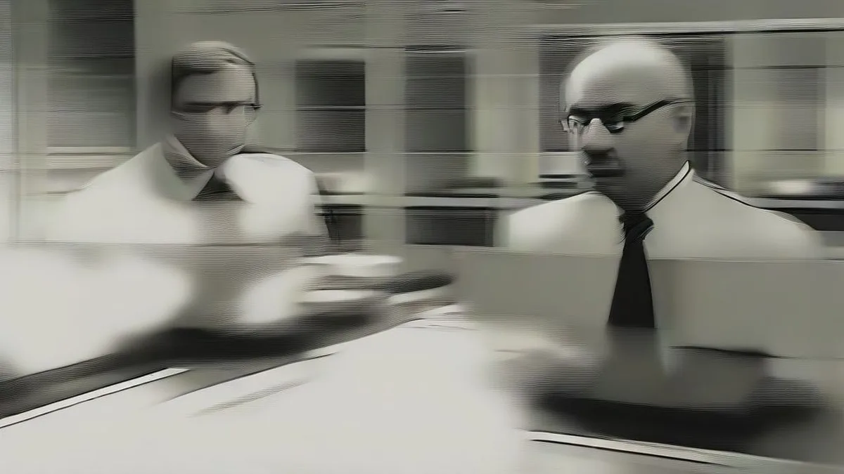 Traders monitoring monitors inside a financial trading floor during afternoon market hours