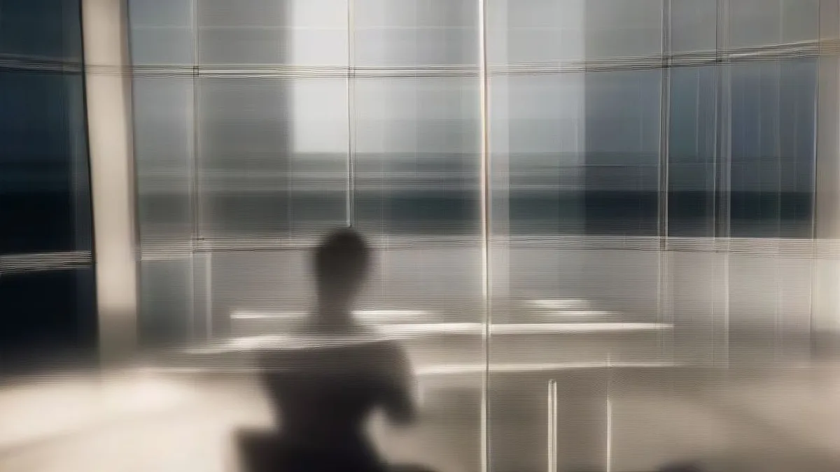 Financial advisor consulting with a client at a conference table in a modern corporate office