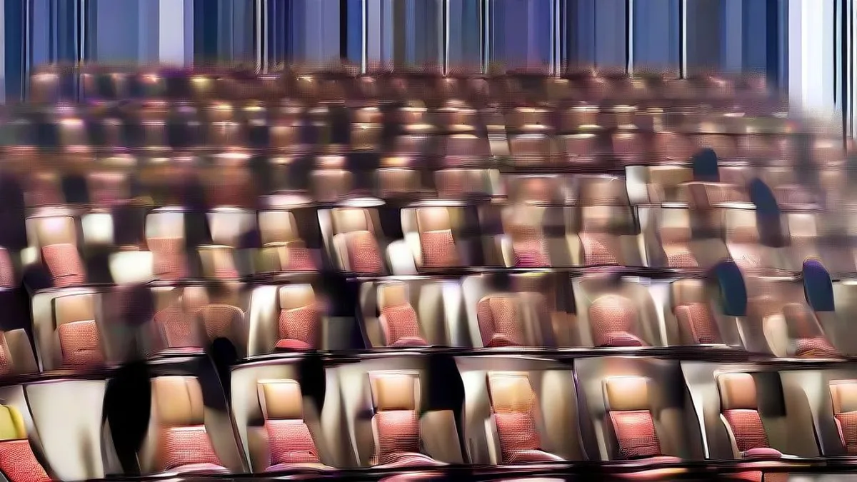 Executive speaking on stage at a major tech conference with auditorium audience